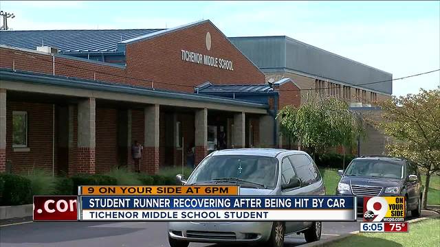 Middle schooler recovering after being hit by car