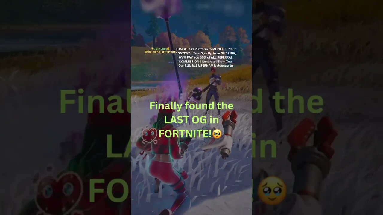 Finally found the LAST OG in FORTNITE!🥹 #fortnite #betrayal #fortnitegiveaway #rumble #fortniteemot