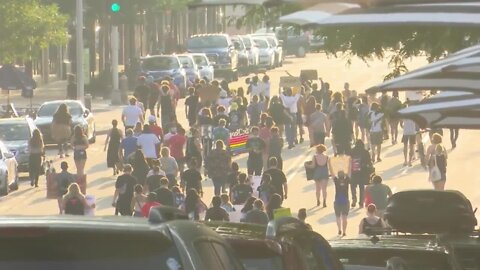 People in Appleton gather to protest over Jacob Blake