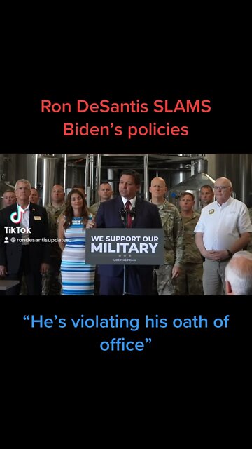 Ron DeSantis SLAMS Biden for violating his oath of office 👏