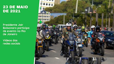 Rio de Janeiro, 23 de maio de 2021, população vai às ruas em apoio a Jair Bolsonaro