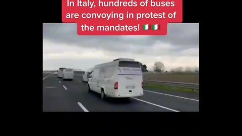 ITALY CONVOY IN SUPPORT OF CANADA THE WORLD IS WITH US