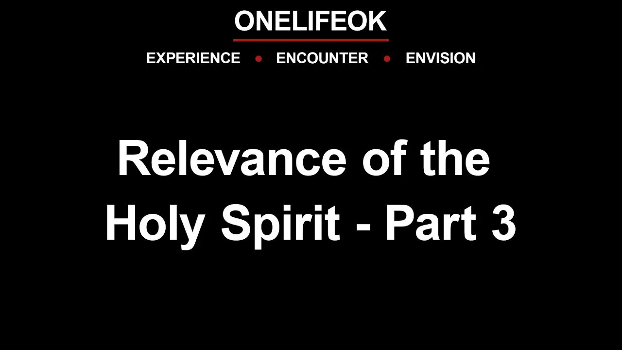 Relevance of the Holy Spirit Part 3 - Sun 5/07/23