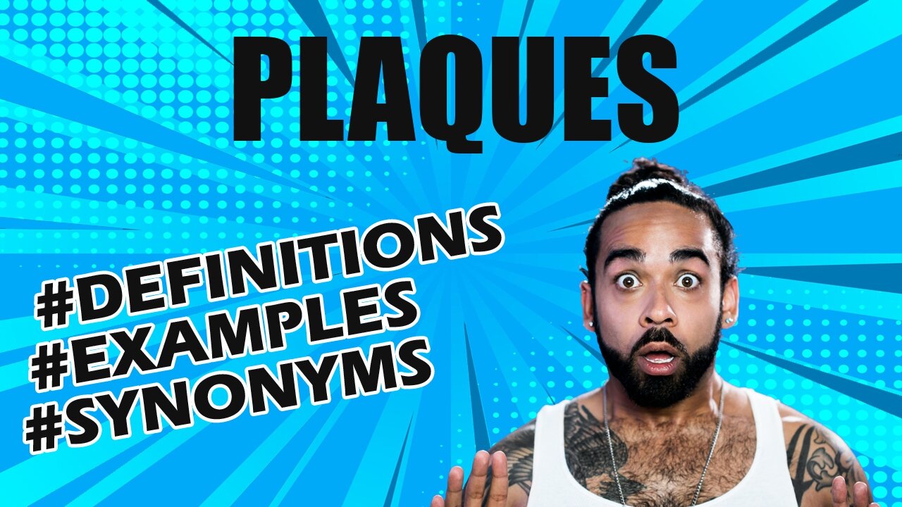 Definition and meaning of the word "plaques"