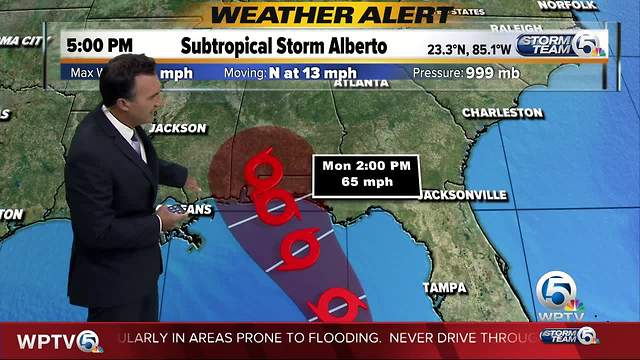 Subtropical Storm Alberto update 5/28/18 - 6pm