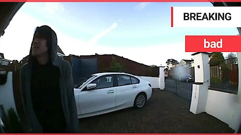 Burglar has been caught on camera peeking into a home