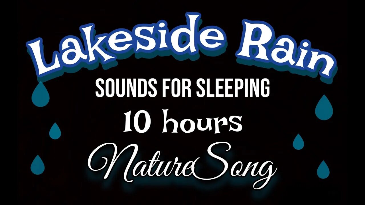 THUNDER AND RAIN ON THE LAKE SOUNDS FOR SLEEPING | 10 hours | black screen