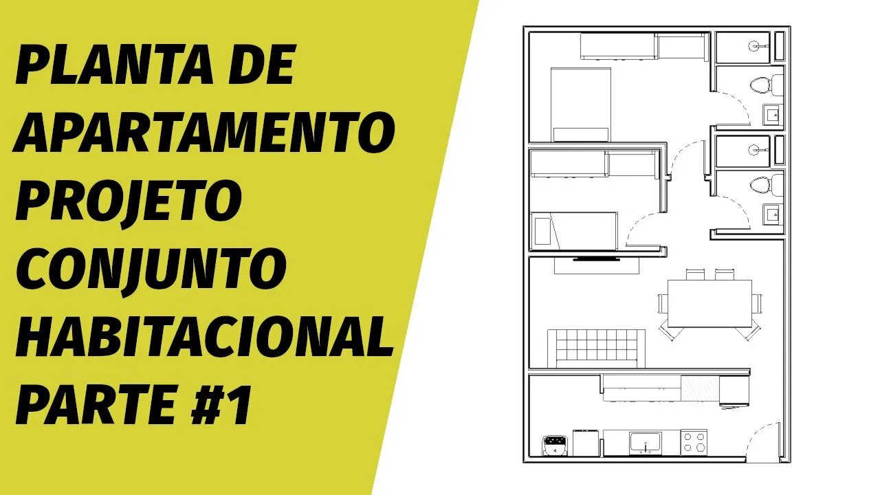 Planta de apartamento conjunto habitacional Parte 1