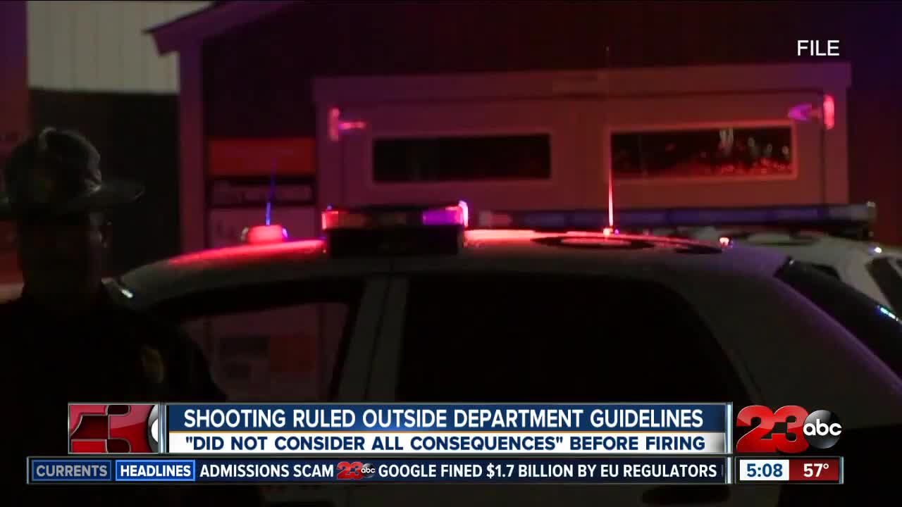 Officials detail why police shooting was not within department guidelines