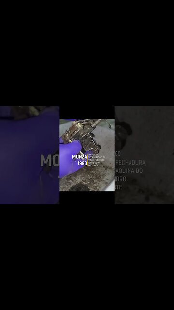 Limpando a fechadura da porta do monza