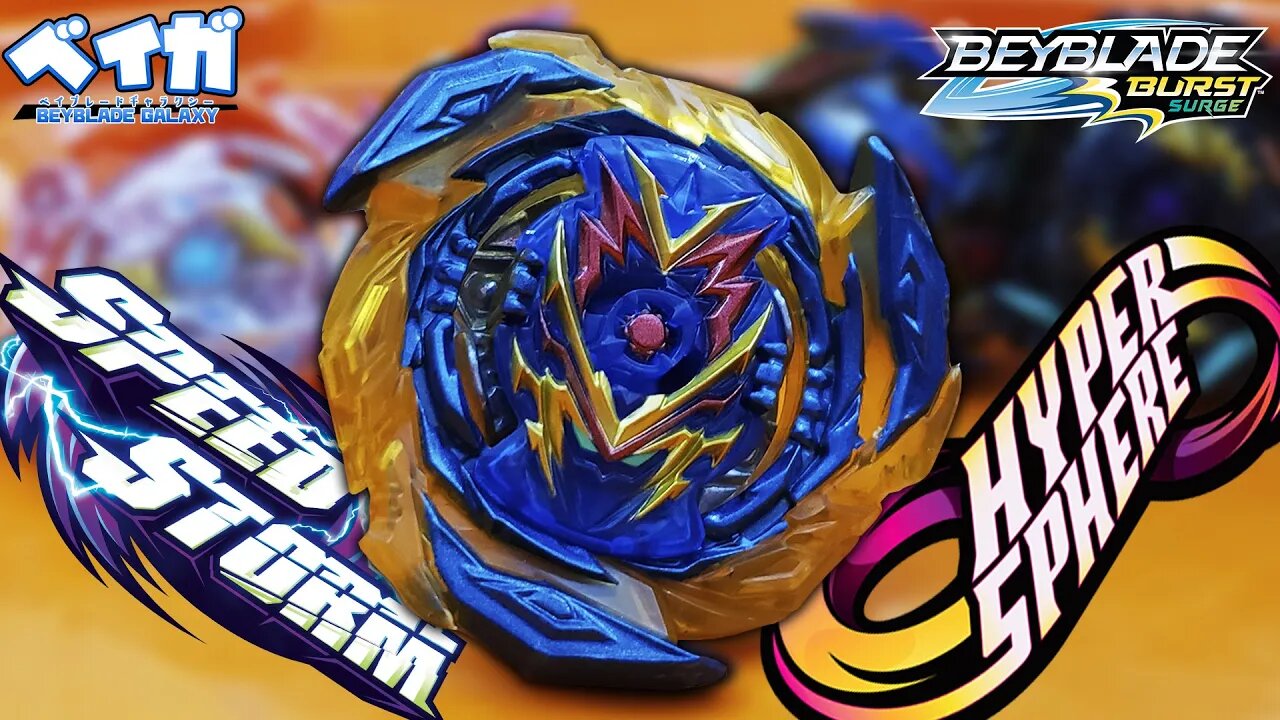 Batalhas SPEED STORM em uma arena HYPER SPHERE - Beyblade Burst ベイブレードバースト