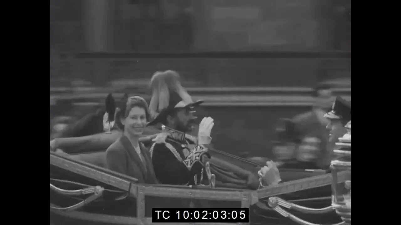 Royal Welcome to Haile Selassie in UK, 17th October 1954