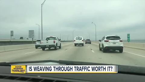 Is weaving through traffic worth it?