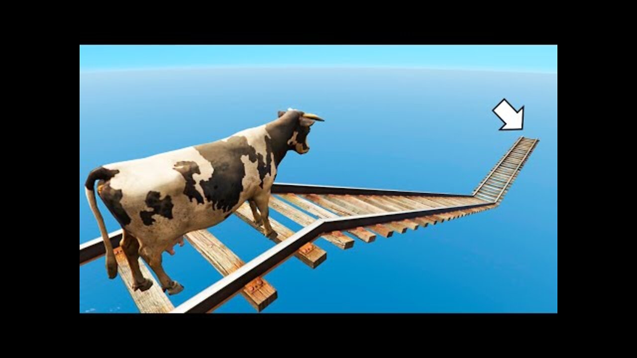 Crazy Cow Parkour - IMPOSSIBLE PARKOUR GTA | Vaca Parkour