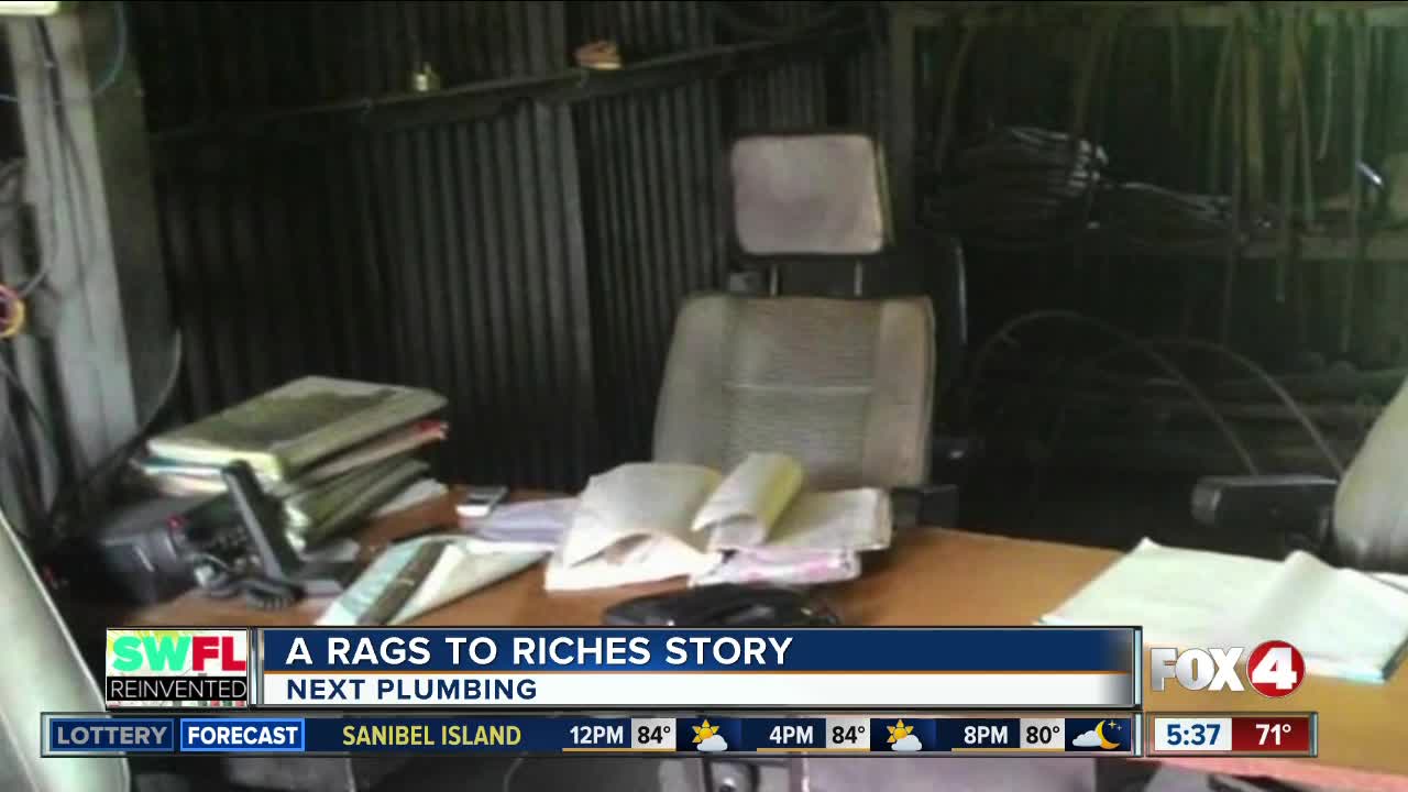 Plumber has rags to riches story