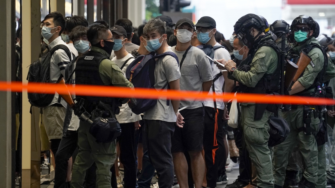 Hong Kong Police Crack Down On Protests On China's National Day