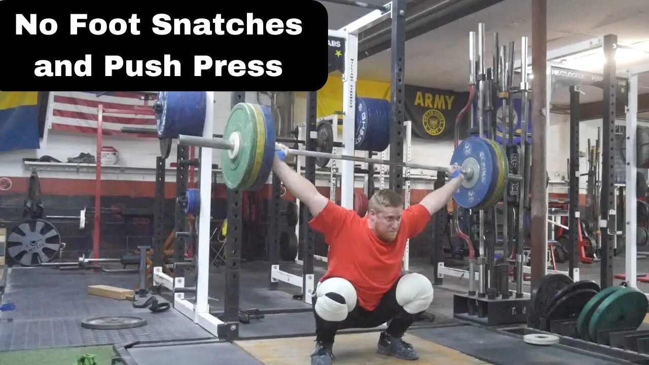 No Foot Snatches and Push Press - Weightlifting Training