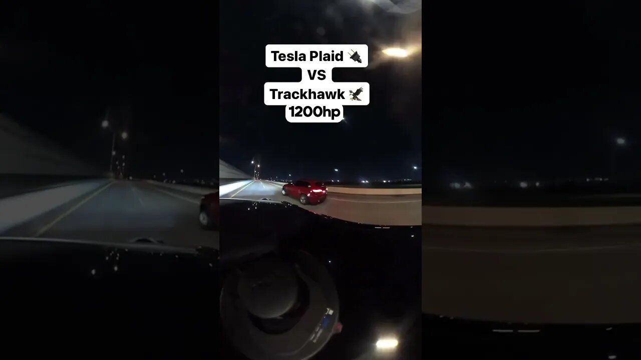 Jeep TrackHawk 1200hp vs Tesla Plaid 1000hp 💯 #shorts #trackhawk #elonmusk