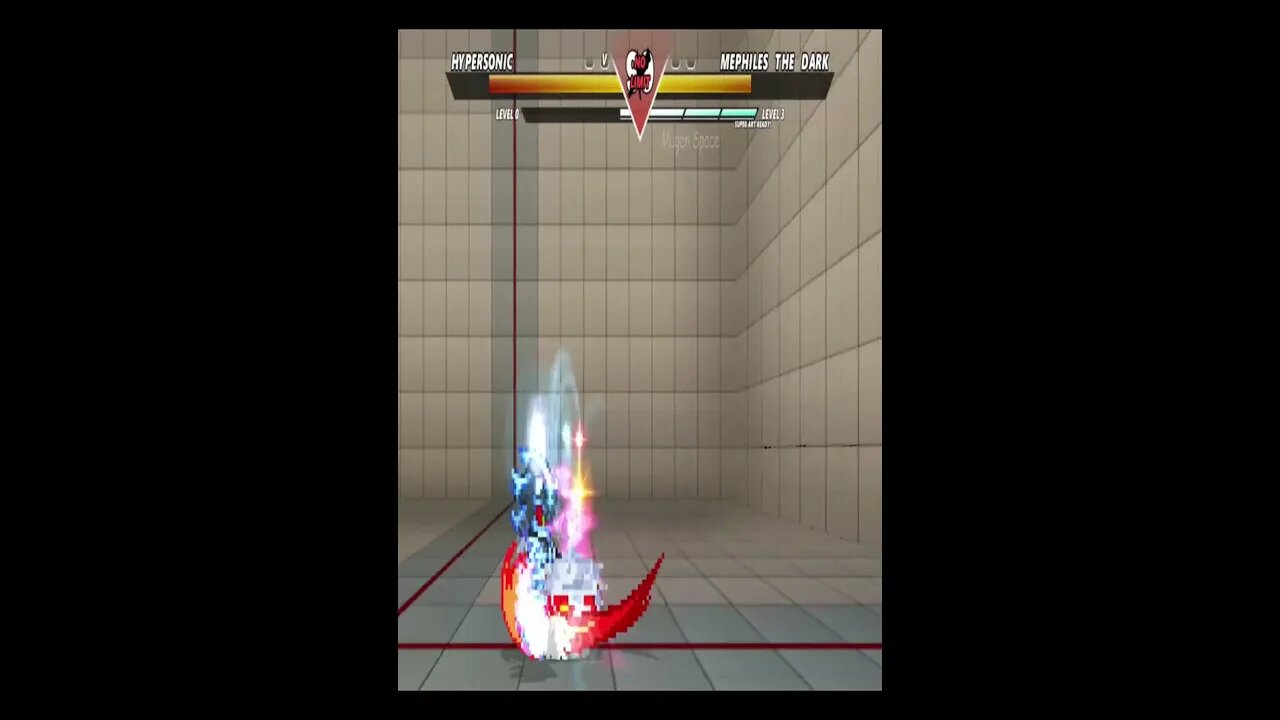Hyper Sonic VS Mephiles the dark I Sonic Battle Mugen #shorts #short #shortvideo