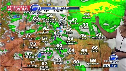 Cool and damp Saturday in Denver