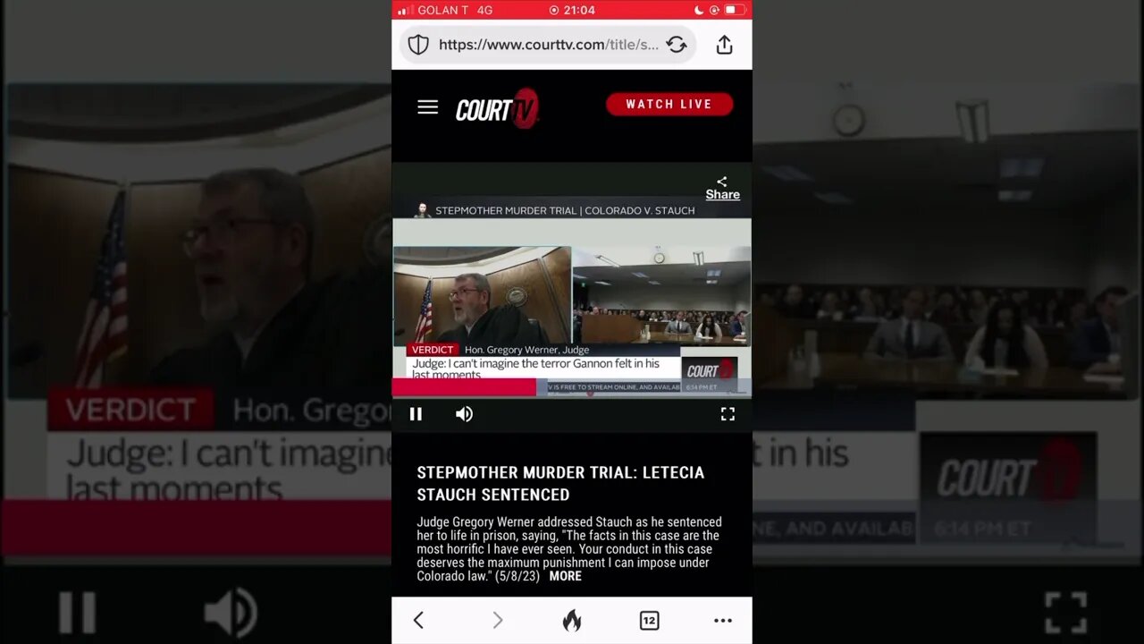 Pregnant and watching Letecia Stauch verdict and sentencing.