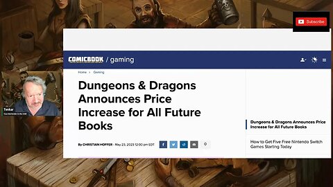 WotC Announces 20% Inc in Price of Future D&D Books-Trending to 38% Loss in Operating Profit in 2023