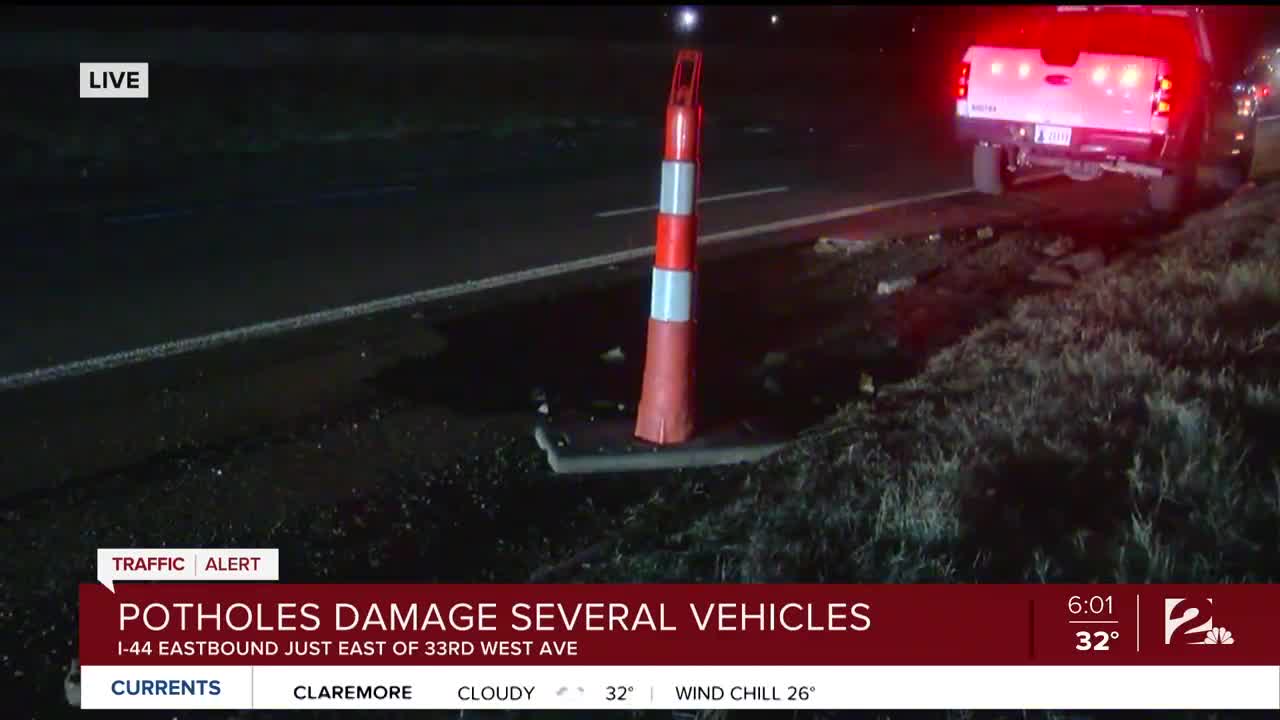 Pothole damage several vehicles