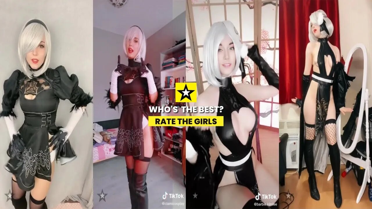 Rate the Girls: Best 2B Nier Automata Gamergirl TikTok Cosplay Challenge #2 👩‍🦳 (Anime)