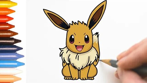 COMO DESENHAR EEVEE POKÉMON - MUITO FÁCIL DE FAZER #eevee #pokemon