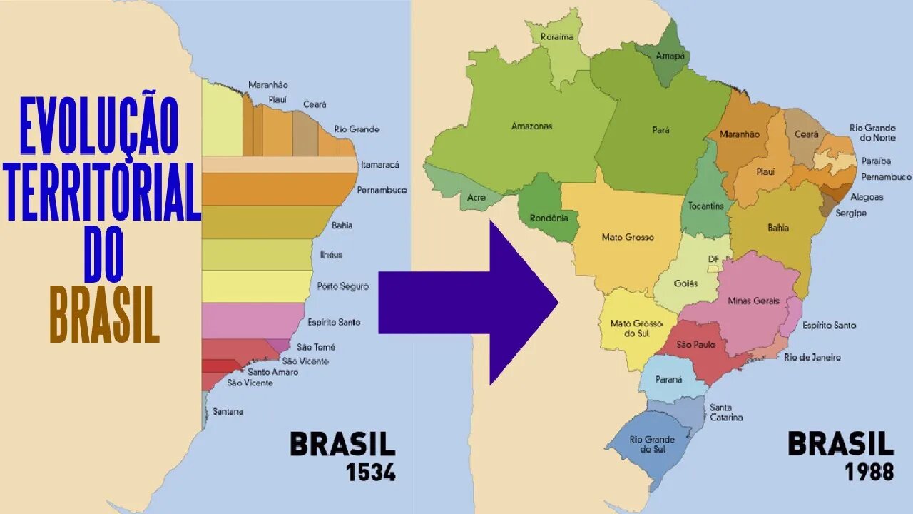 Evolução Territorial do Brasil em Mapas (1534-Atualidade)