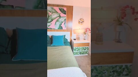 Inexpensive Golden Girls Themed Bedroom 🦩🌴#diy #shortsvideo #shorts #cat #cats