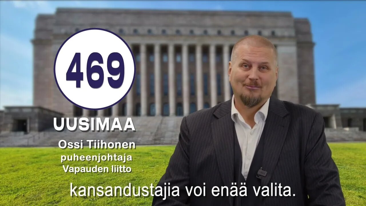 Ossi Tiihonen eduskuntaan 469