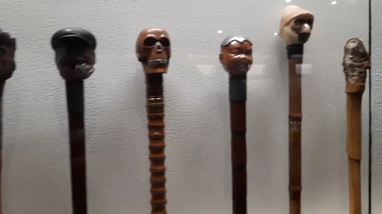 the walking sticks collection and Ancient weapons at salar jung museum