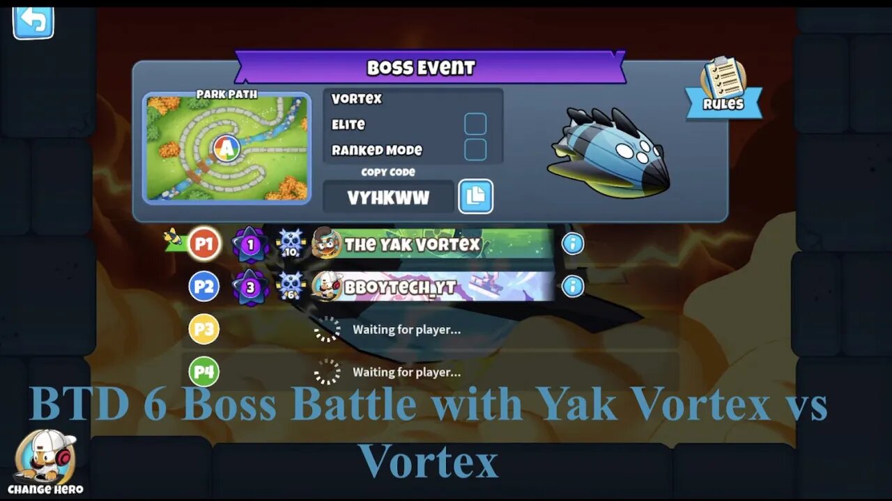 BTD 6 Boss Battle with Yak Vortex vs Vortex