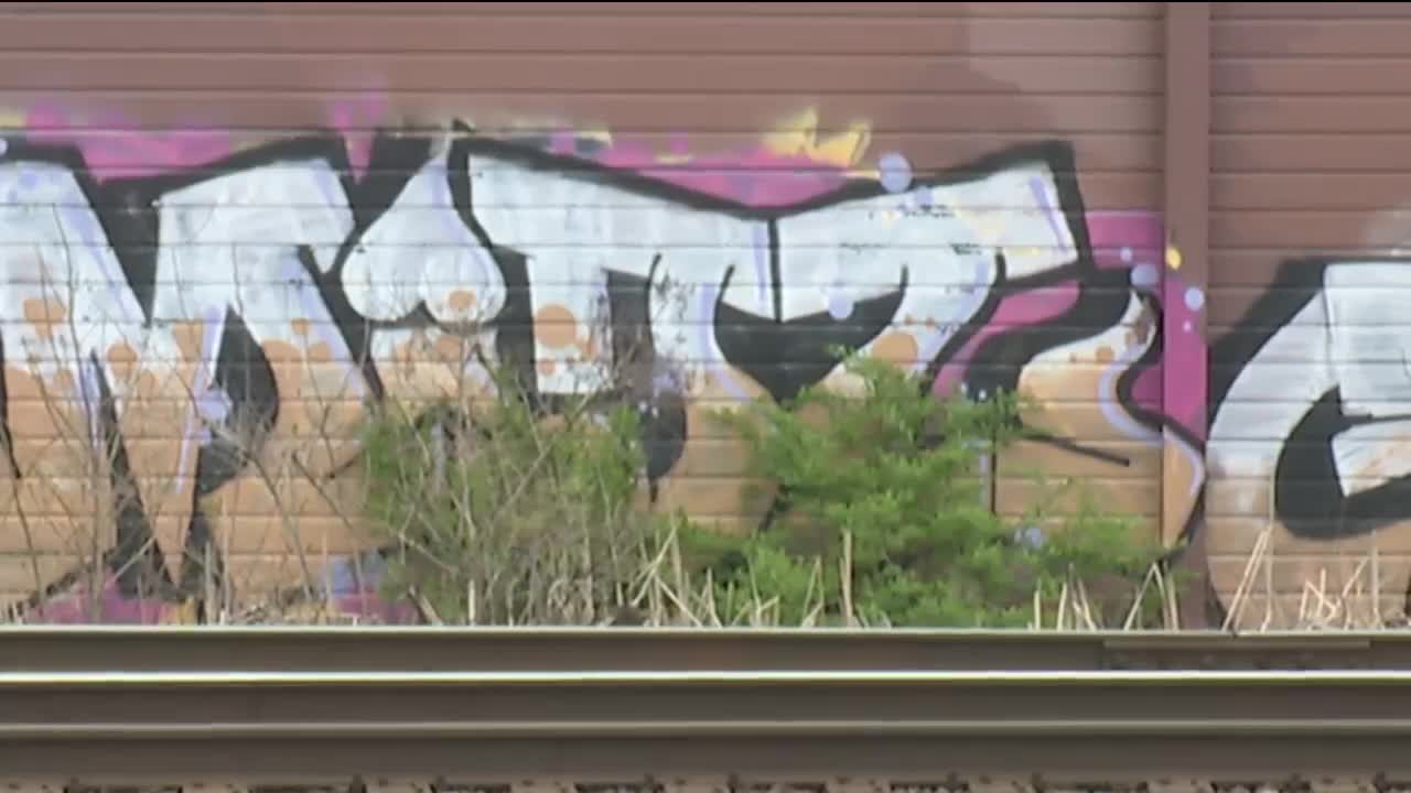 Graffiti, trash an ongoing battle along Cleveland's Red Line corridor