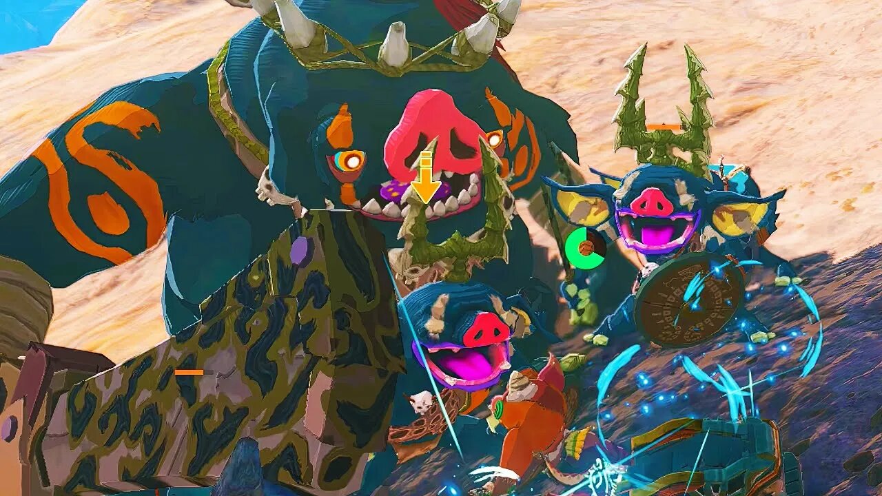 Zelda: Tears of the Kingdom - Blue Boss Bokoblin Boss Fight