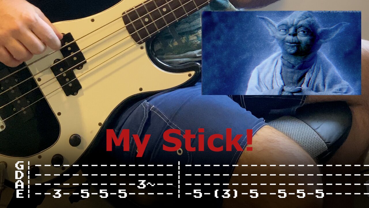 "My Stick!" Bass cover of A Bad Lip Reading of The Last Jedi