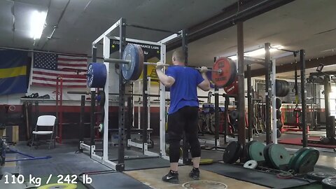 Weightlifting Training - Pushing up the Push Press