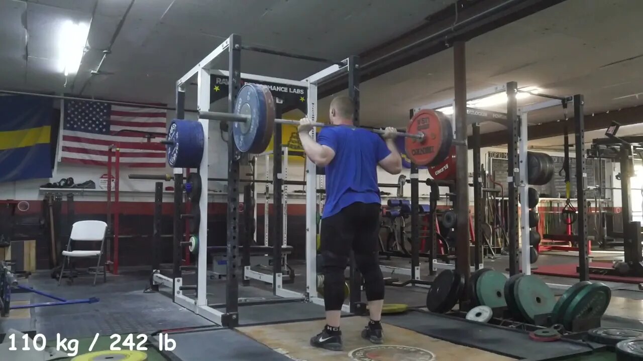 Weightlifting Training - Pushing up the Push Press