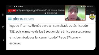 Ao vivo: Relatório do PL - Arquivo log dá base para Bolsonaro anular urnas