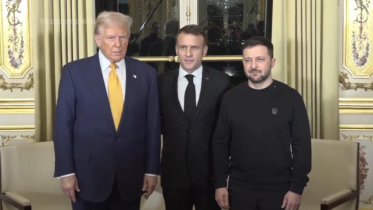 Macron, Trump and Zelenskyy meet together in Paris before Notre Dame reopening