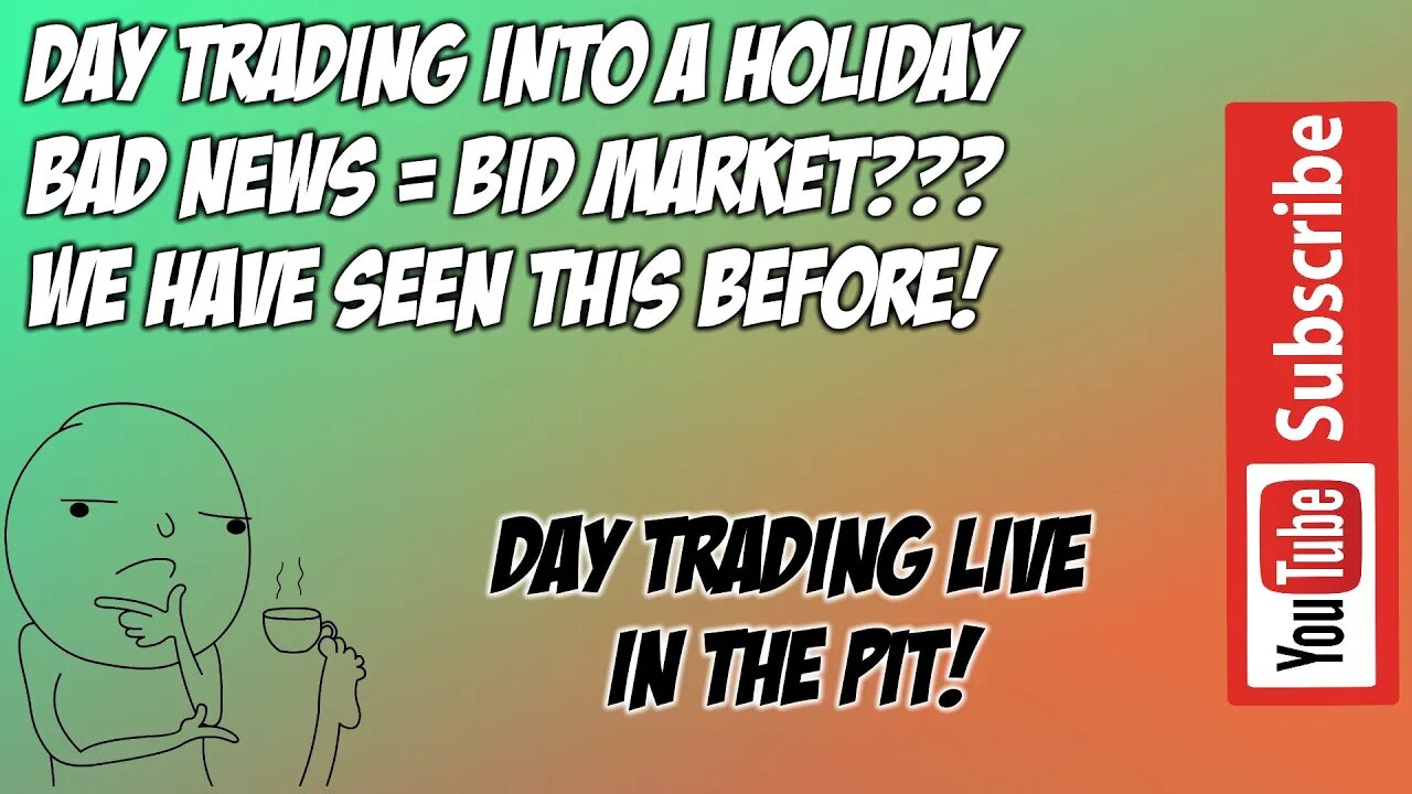 Futures Premarket Trading Plan Day Trading Into A Holiday