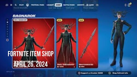 Fortnite Item Shop|April 26, 2024(*New* Marvel Skins)