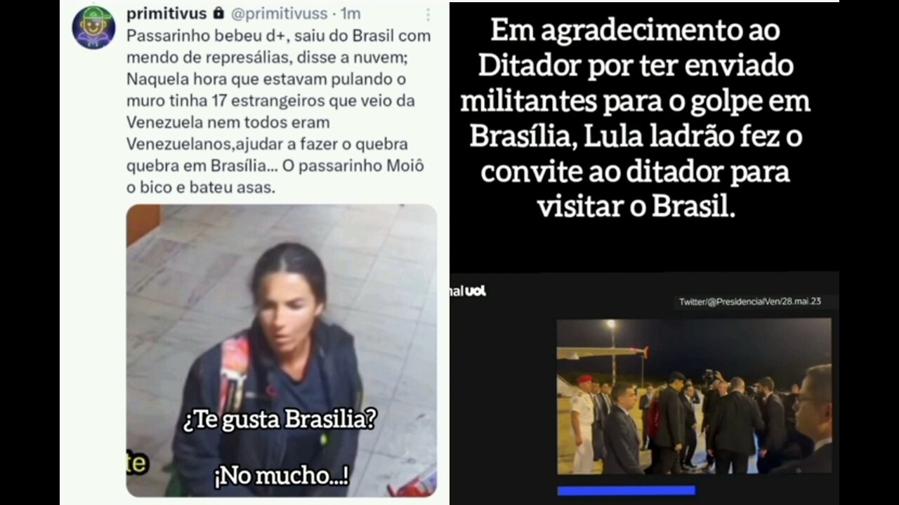 O CONVITE: O AGRADECIMENTO DO LADRÃO AO DITADOR PELA AJUDA EM BRASÍLIA NO 8/1