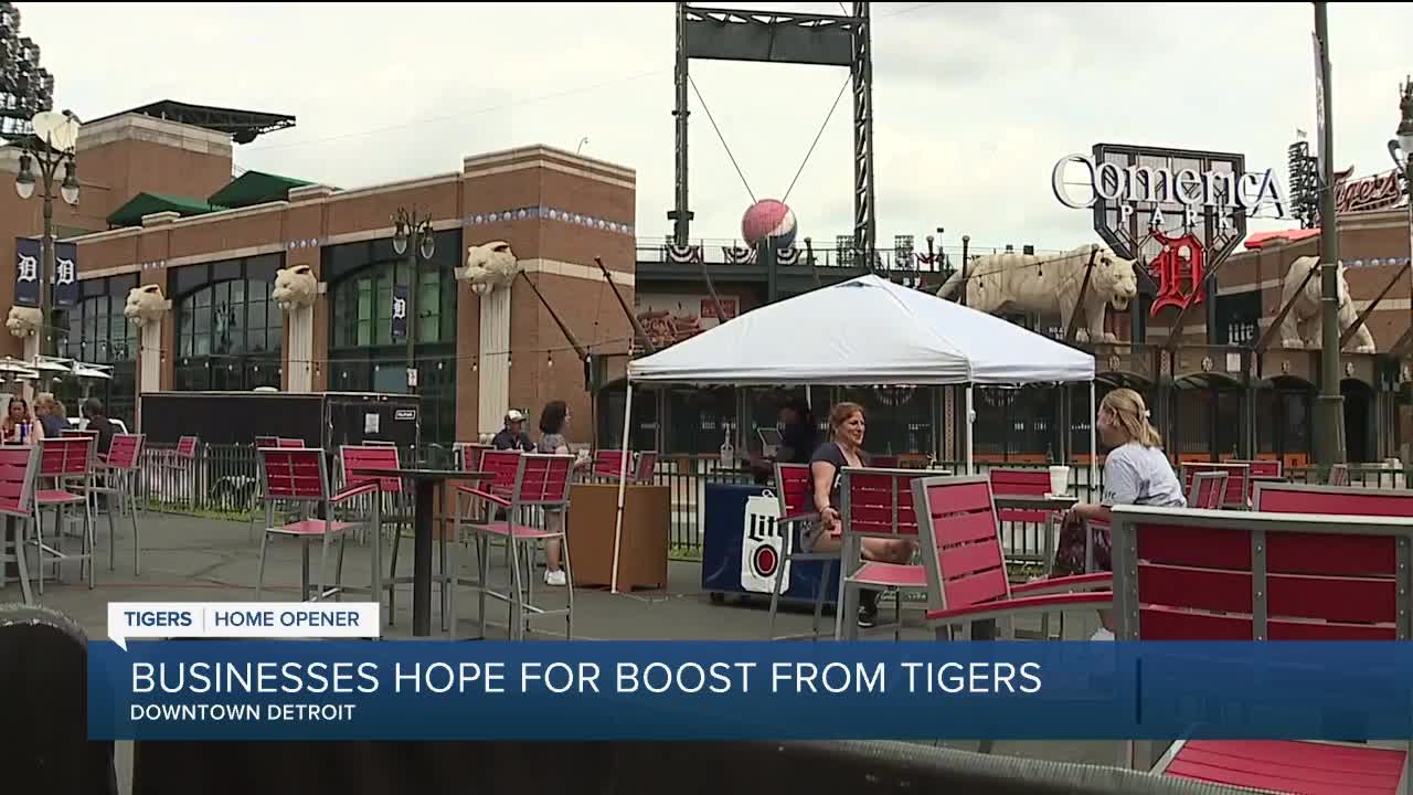 Businesses hope for boost from Tigers home opener