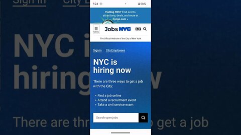 Taking a look at the New York City Government Jobs website NYC.gov/jobs on July 3, 2023.