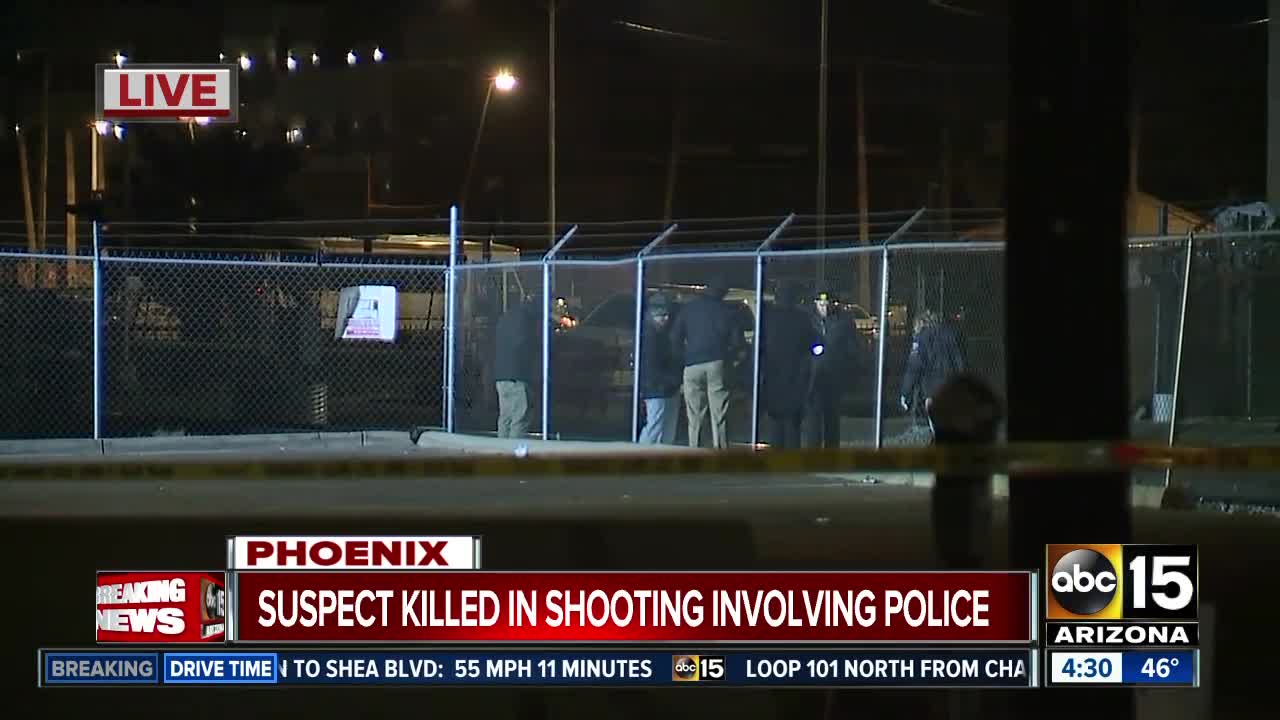 Suspect killed, officer hit by gunfire in downtown Phoenix