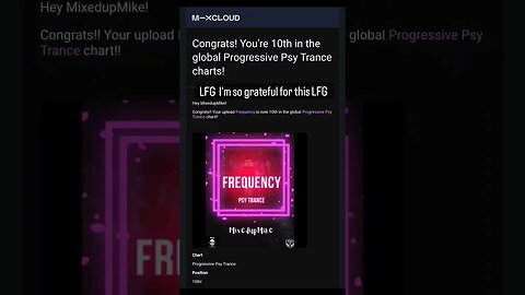 Number 10 in the global charts on MixCloud #psytrance