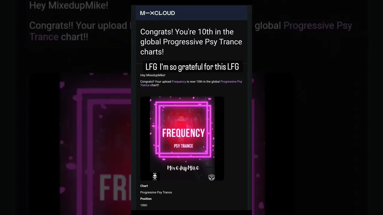 Number 10 in the global charts on MixCloud #psytrance