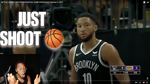 Fetti Reacts To NETS at LAKERS NBA PRESEASON FULL GAME HIGHLIGHTS October 9, 2023